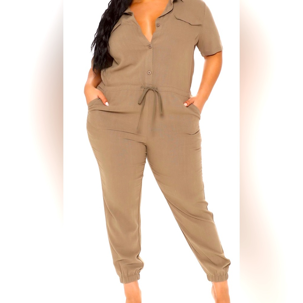 Surviving Summer Jumpsuit (Olive)